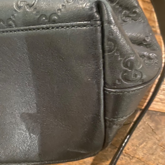 Gucci Hobo Black Leather Monogram - Picture 12 of 13